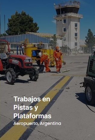 Trabajos en pistas de aeropuerto