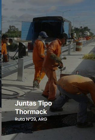 Juntas tipo Thormack en Ruta N°29